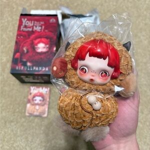 POP MART x Skullpanda You Found Me Series Plush Doll Pendant - Pranky Peanut